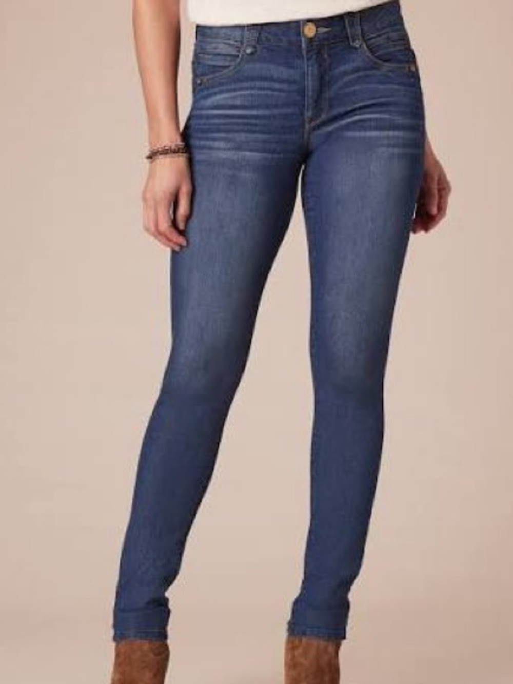 Democracy Slim Skinny Absolution Booty Lift Jegging Jeans in Medium Blue NEW